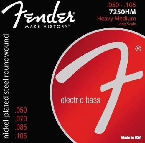 Struny do gitary basowej Fender 7250HM Bass Strings 50-105 Struny do gitary basowej