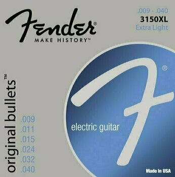 Struny do gitary elektrycznej Fender 3150XL Original Bullets .009-.040 Extra Light - 1