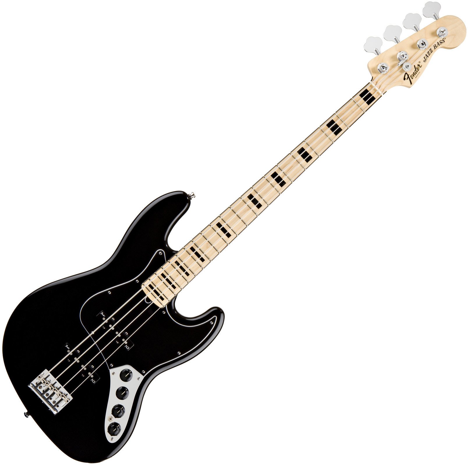 w*ん様 Fender USA American Deluxe Jazz Bas Fender American Deluxe Jazz Bass MN Black - Muziker