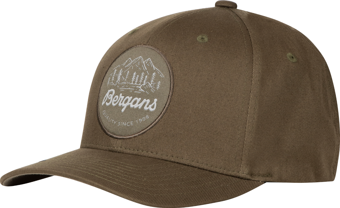 Bergans Nordmarka Epoch Flexfit Cap Green Mud L XL Baseball Cap