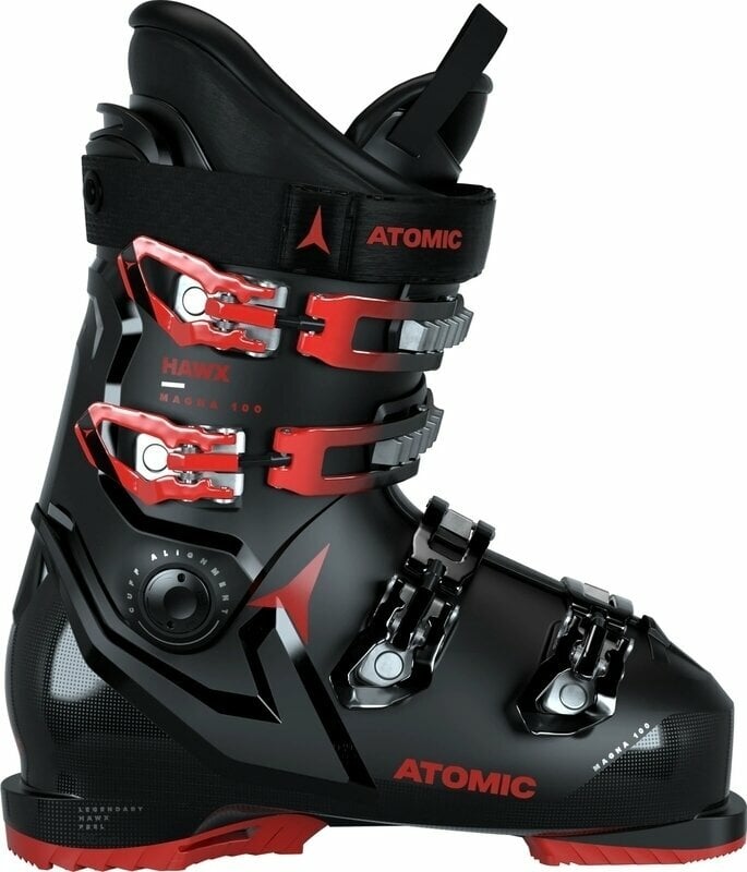Chaussures de ski alpin Atomic Hawx Magna 100 Ski Boots Black/Red 28/28,5 Chaussures de ski alpin