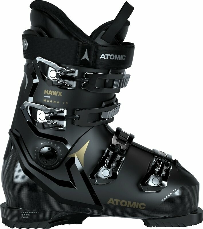 Alpineskischoenen Atomic Hawx Magna 75 Women Ski Boots Black/Gold 24/24,5 Alpineskischoenen