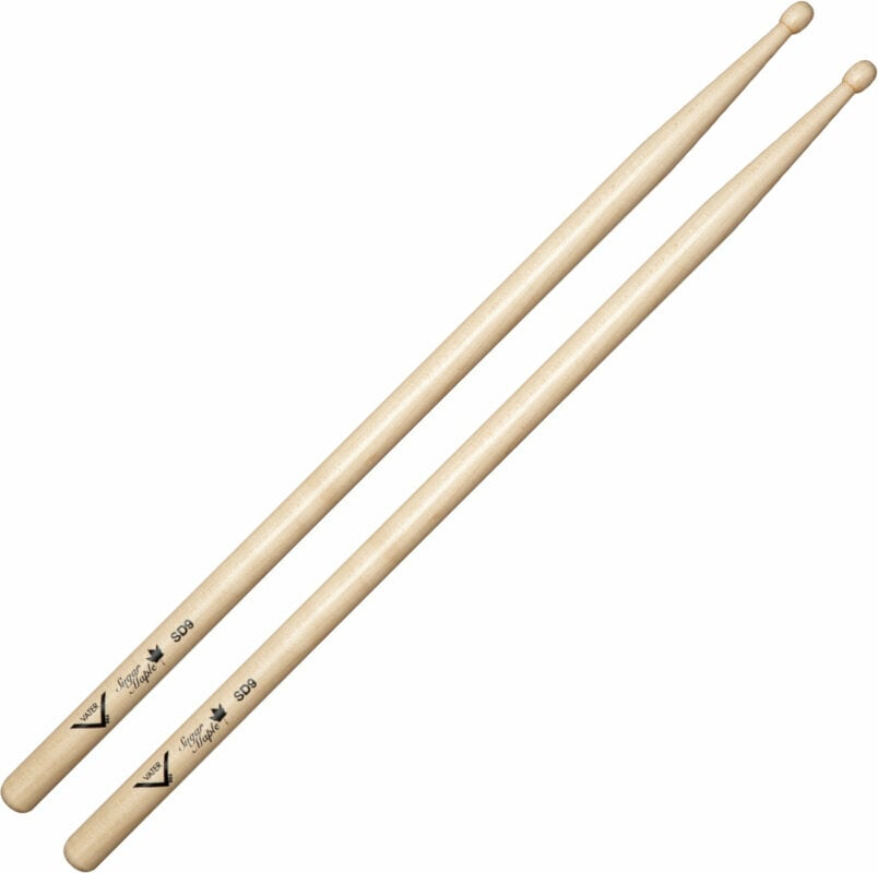 Drumsticks Vater VSMSD9W Sugar Maple SD9 Wood Tip Drumsticks
