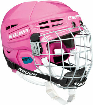 Hockey Helmet Bauer Prodigy Youth Helmet Combo SR Pink UNI Hockey Helmet - 1