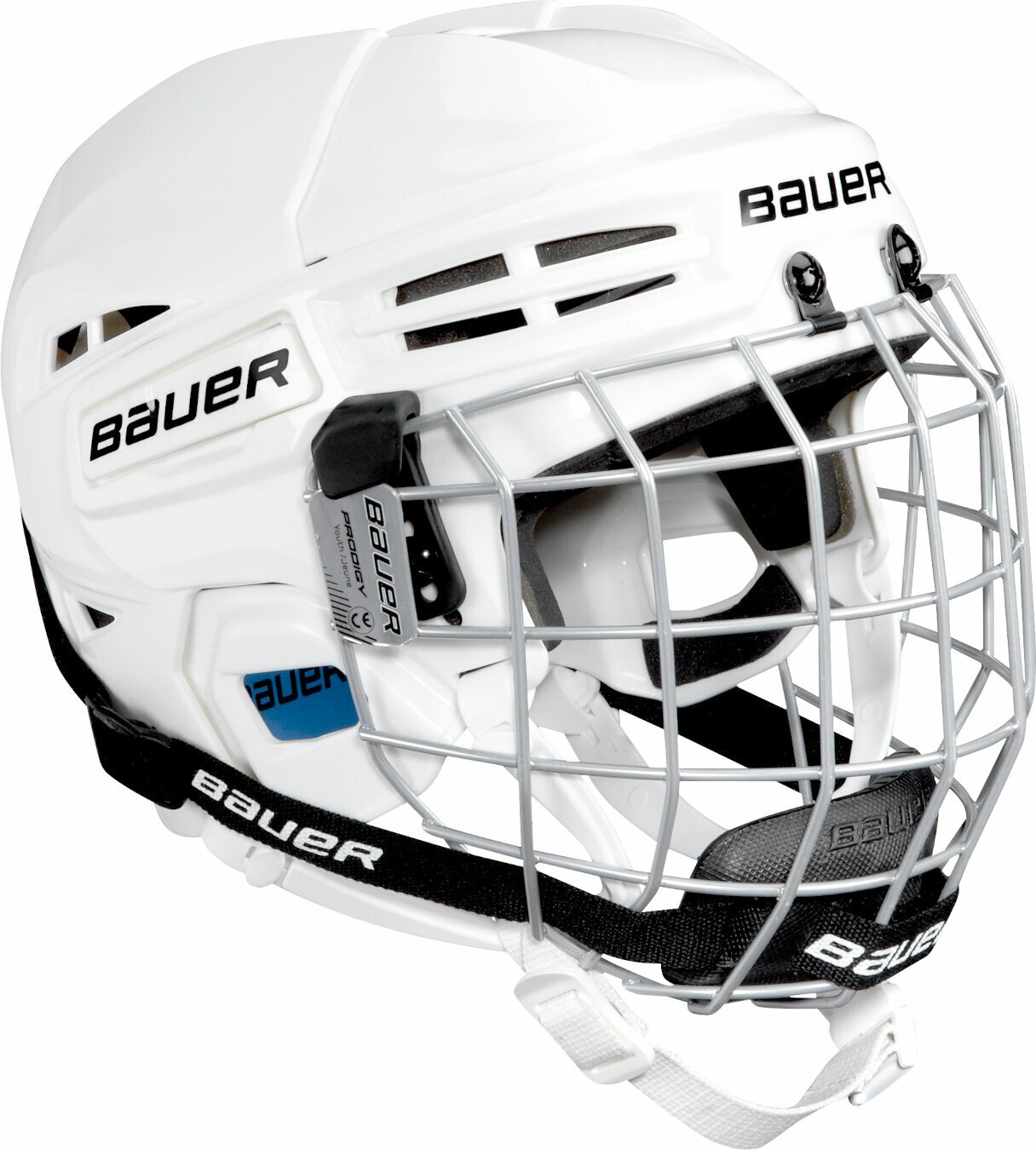 Hokejová helma Bauer Prodigy Youth Helmet Combo SR Bílá UNI Hokejová helma
