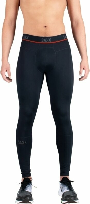 Spodnie/legginsy do biegania SAXX Kinetic Long Tights Black L Spodnie/legginsy do biegania