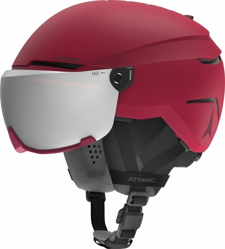 Laskettelukypärä Atomic Savor Amid Visor HD Ski Helmet Dark Red L (59-63 cm) Laskettelukypärä