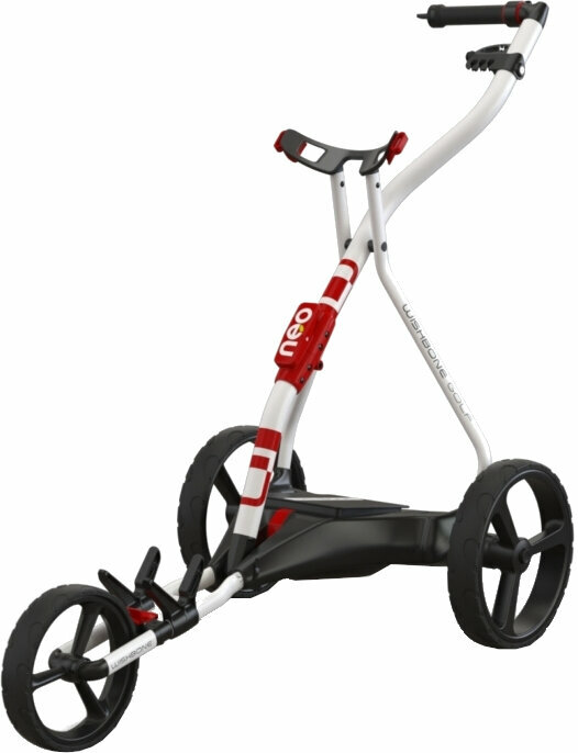 Električna kolica za golf Wishbone Golf NEO Electric Trolley White/Red Električna kolica za golf