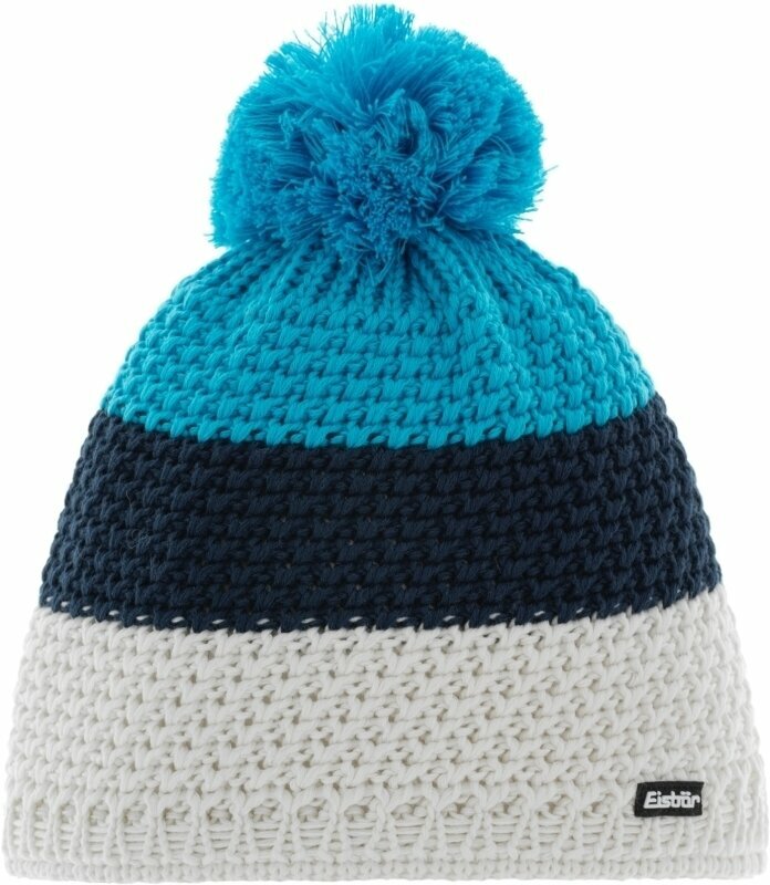 Eisbär Tibo Pompon Beanie White/Dark Blue/Blue UNI