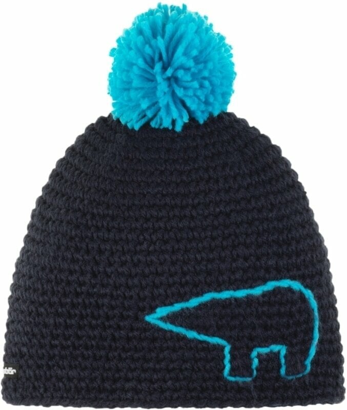 Zimowa czapka Eisbär Jay Pompon Beanie Black/Blue UNI Zimowa czapka