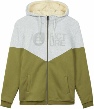 T-shirt/casaco com capuz para esqui Picture Basement Plush Z Hoodie Army Green M Hoodie - 1