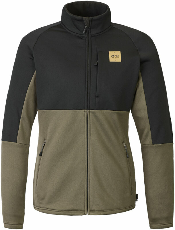 T-shirt/casaco com capuz para esqui Picture Rommana FZ Fleece Women Dark Army Green S Ponte