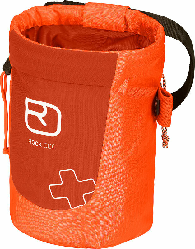 Bag and Magnesium for Climbing Ortovox First Aid Rock Doc Chalk Bag Burning Orange