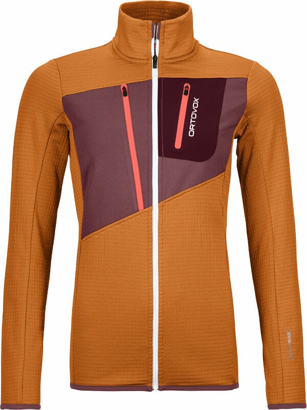 Hættetrøje til udendørs brug Ortovox Fleece Grid Jacket W Sly Fox S Hættetrøje til udendørs brug