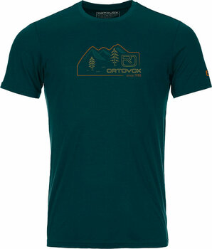T-shirt outdoor Ortovox 140 Cool Vintage Badge T-Shirt M Dark Pacific M T-shirt - 1