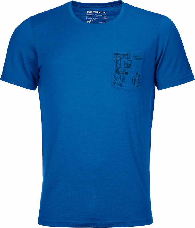 Ισοθερμικά Εσώρουχα Ortovox 185 Merino Way To Powder T-Shirt M Just Blue XL Ισοθερμικά Εσώρουχα