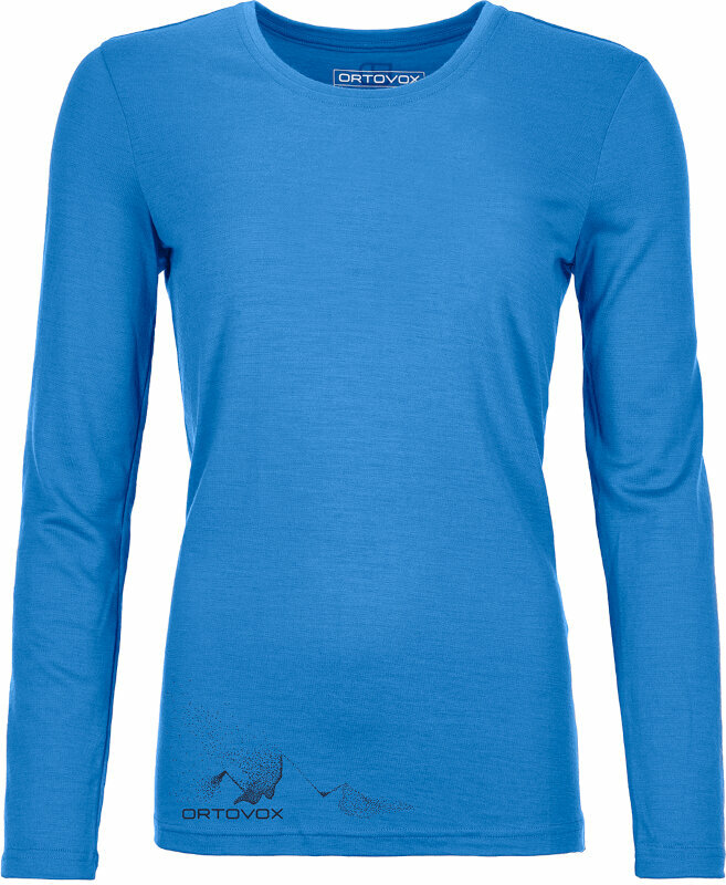 Thermischeunterwäsche Ortovox 185 Merino Logo Spray LS W Sky Blue M Thermischeunterwäsche