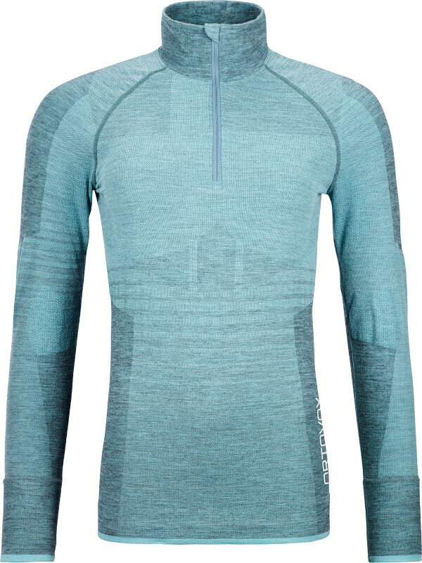 Thermo ondergoed voor dames Ortovox 230 Competition Zip Neck W Ice Waterfall S Thermo ondergoed voor dames