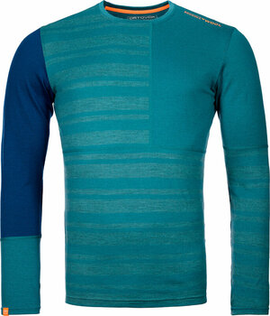 Termo spodnje perilo Ortovox 185 Rock'N'Wool Long Sleeve M Pacific Green M Termo spodnje perilo - 1