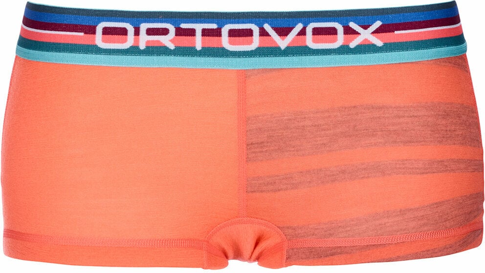 Sous-vêtements thermiques Ortovox 185 Rock'N'Wool Hot Pants W Coral S Sous-vêtements thermiques