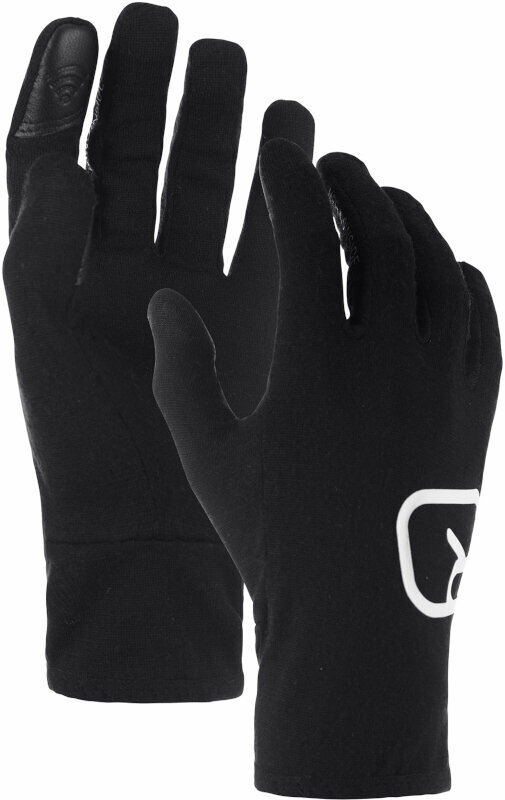 Lyžařské rukavice Ortovox 185 Rock'N'Wool Glove Liner W Black Raven M Lyžařské rukavice
