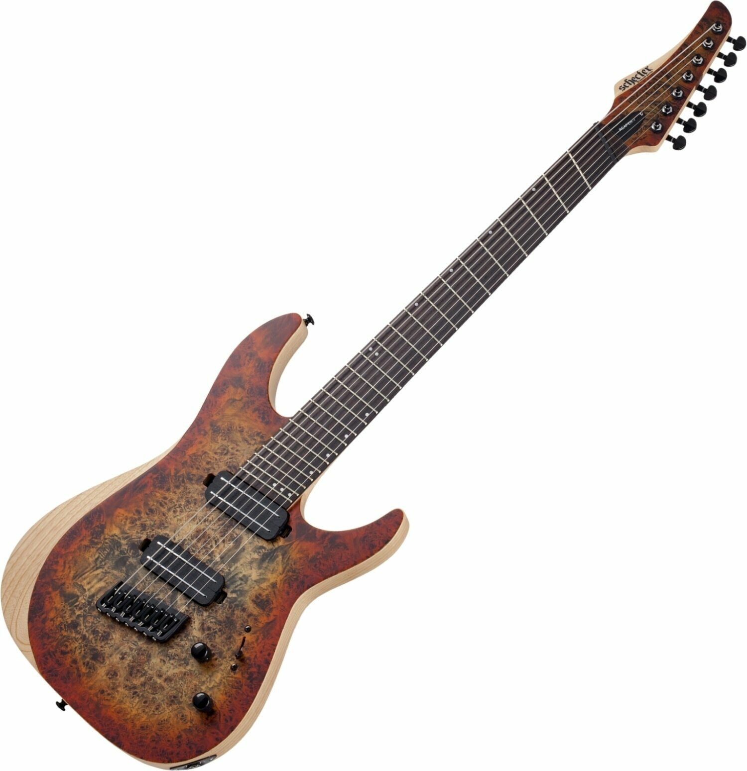 Multiskala elektrisk guitar Schecter Reaper-7 Multiscale Inferno Burst
