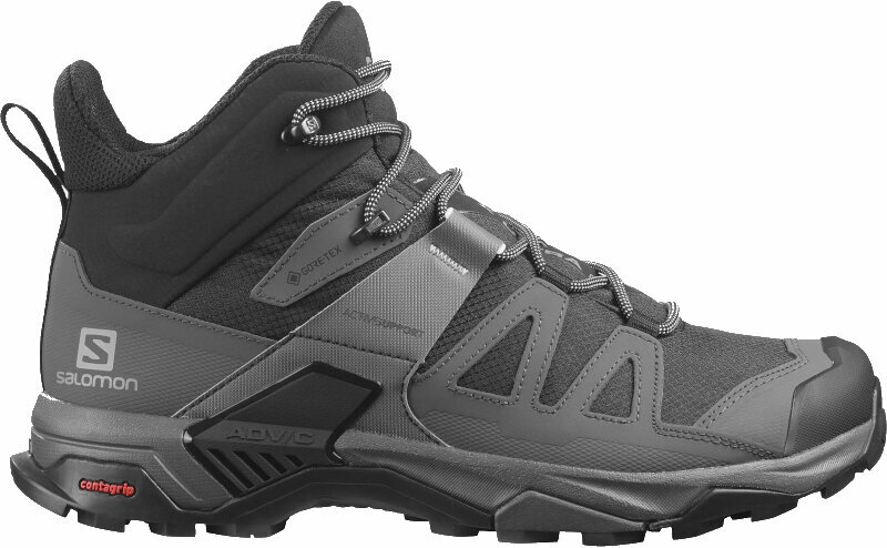 Mens Outdoor Shoes Salomon X Ultra 4 Mid Wide GTX Black/Magnet/Pearl Blue 41 1/3 Mens Outdoor Shoes