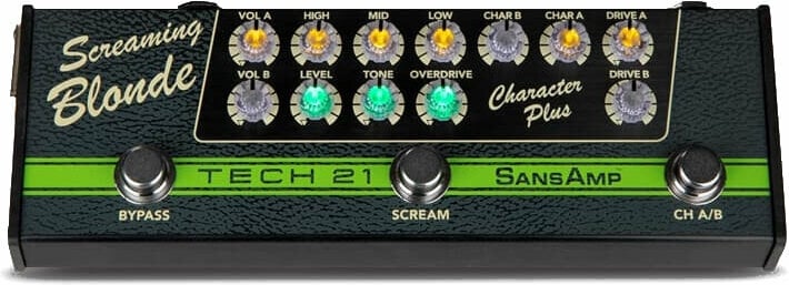 Multi-efeitos para guitarra Tech 21 SansAmp Character Plus Series Screaming Blonde