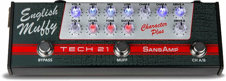 Multi-efeitos para guitarra Tech 21 SansAmp Character Plus Series English Muffy