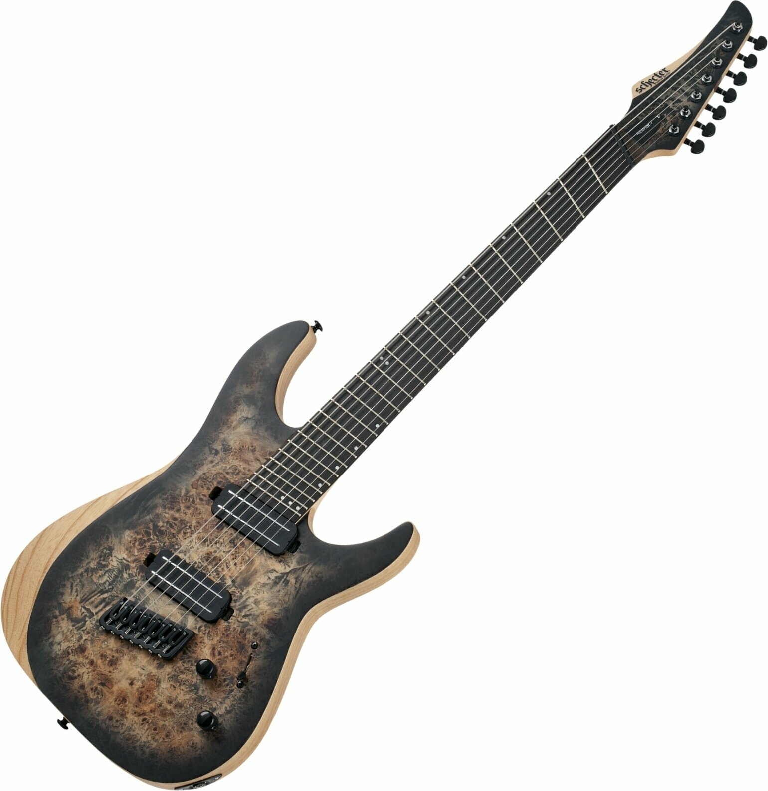 Multiskálás elektromos gitár Schecter Reaper-7 Multiscale Charcoal Burst