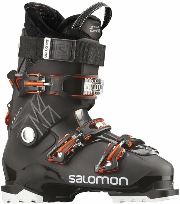 Zjazdové lyžiarky Salomon QST Access 70 Black/Anthracite Translucent/Orange 28/28,5 Zjazdové lyžiarky
