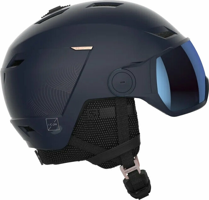 Ski Helmet Salomon Icon LT Visor Photo Sigma Wisteria Navy M (56-59 cm) Ski Helmet