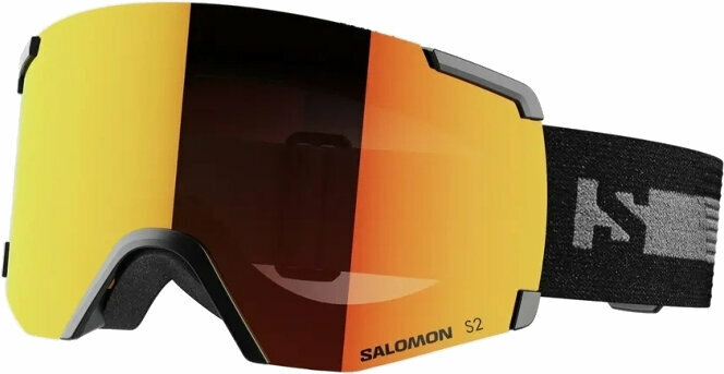 Masques de ski Salomon S/View Black/Universal Orange Masques de ski