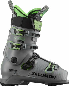 Botas de esquí alpino Salomon S/Pro Alpha 120 Steel Grey/Pastel Neon Green 1/Black 26/26,5 Botas de esquí alpino - 1