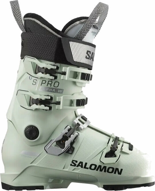 Alpineskischoenen Salomon S/Pro Alpha 100 W White Moss/Silver/Black 25/25,5 Alpineskischoenen