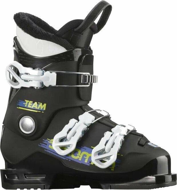 Обувки за ски спускане Salomon Team T3 Jr Black/White 22/22.5 Обувки за ски спускане