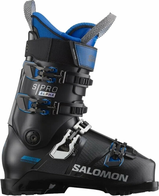 Zjazdové lyžiarky Salomon S/Pro Alpha 120 EL Black/Race Blue 27/27,5 Zjazdové lyžiarky