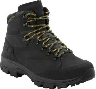 Mens Outdoor Shoes Jack Wolfskin Rebellion Texapore Mid M Phantom/Burly Yellow 40 Mens Outdoor Shoes - 1