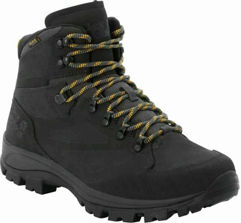 Pantofi trekking de bărbați Jack Wolfskin Rebellion Texapore Mid M Phantom/Burly Yellow 42,5 Pantofi trekking de bărbați