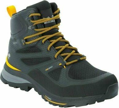 Pantofi trekking de bărbați Jack Wolfskin Force Striker Texapore Mid M Black/Burly Yellow 42,5 Pantofi trekking de bărbați - 1