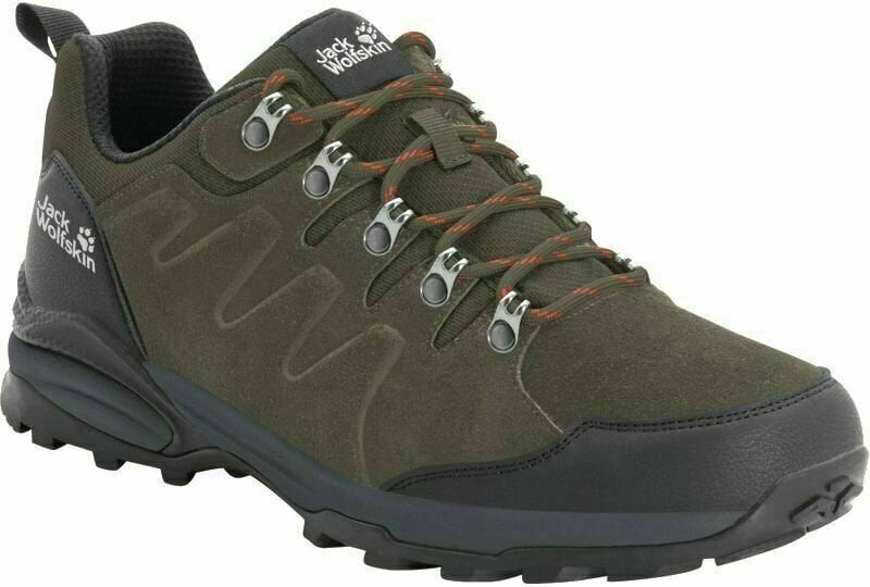 Mens Outdoor Shoes Jack Wolfskin Refugio Texapore Low M Khaki/Phantom 40,5 Mens Outdoor Shoes