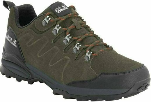 Mens Outdoor Shoes Jack Wolfskin Refugio Texapore Low M Khaki/Phantom 40,5 Mens Outdoor Shoes - 1