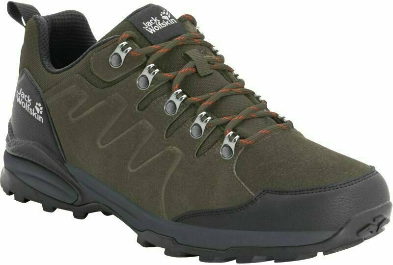Moške outdoor cipele Jack Wolfskin Refugio Texapore Low M Khaki/Phantom 44,5 Moške outdoor cipele