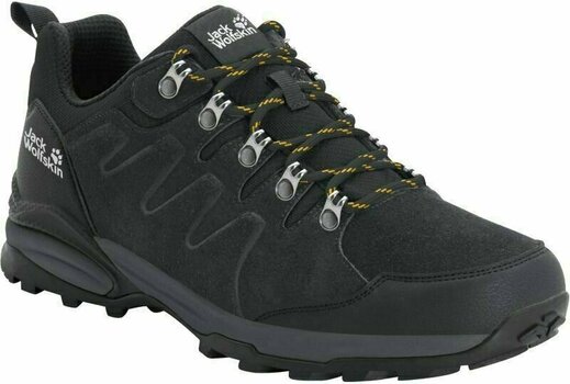Mens Outdoor Shoes Jack Wolfskin Refugio Texapore Low M Phantom/Burly Yellow 40 Mens Outdoor Shoes - 1