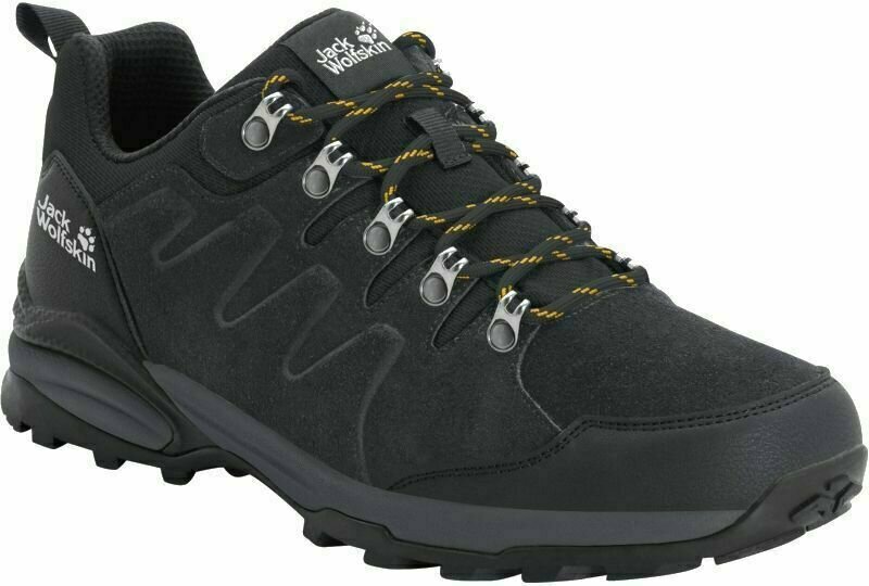 Аутдор обувки > Мъжки обувки Jack Wolfskin Мъжки обувки за трекинг Refugio Texapore Low M Phantom/Burly Yellow 42,5