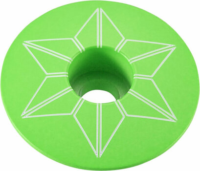 Fita de guiador Supacaz Star Capz Powder Coated Neon Green Fita de guiador - 1