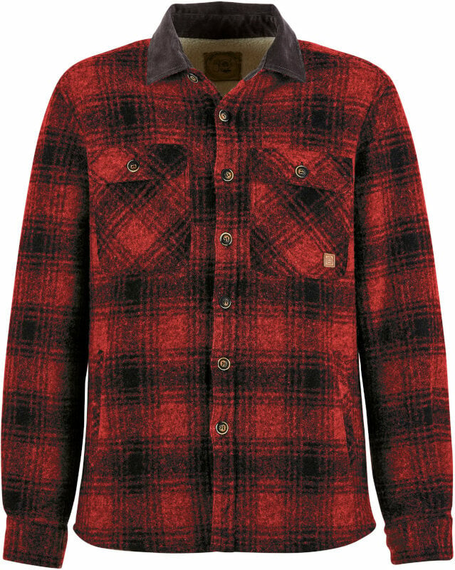 Суичър за открито E9 80S Shirt Red/Black XL Суичър за открито