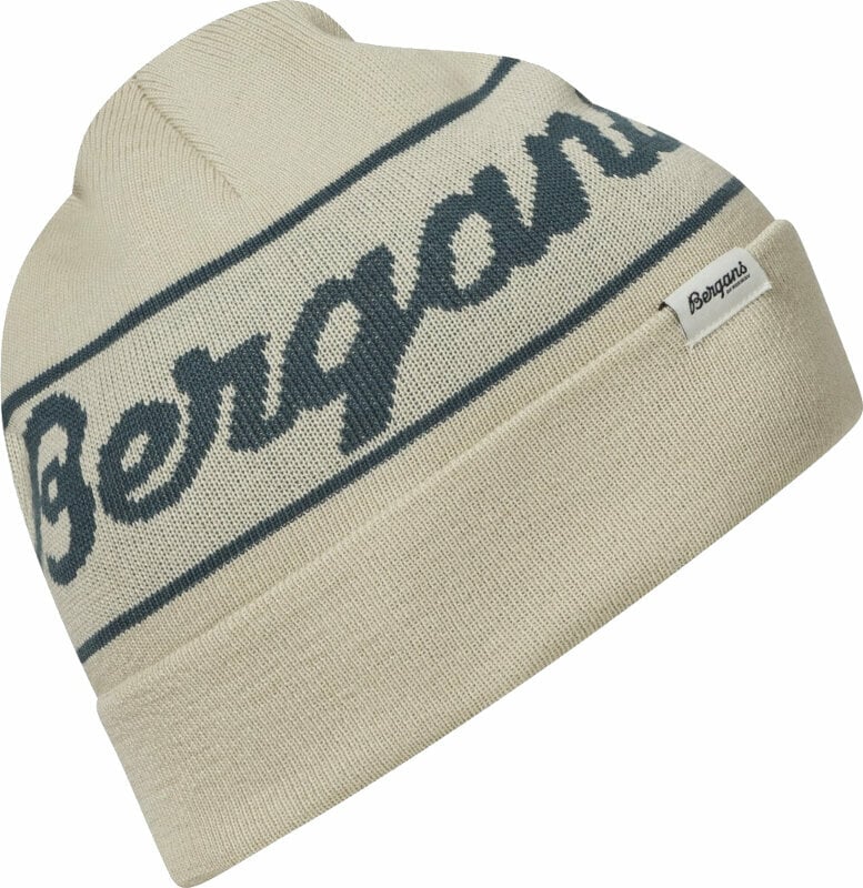 Zimowa czapka Bergans Logo Beanie Chalk Sand/Orion Blue UNI Zimowa czapka