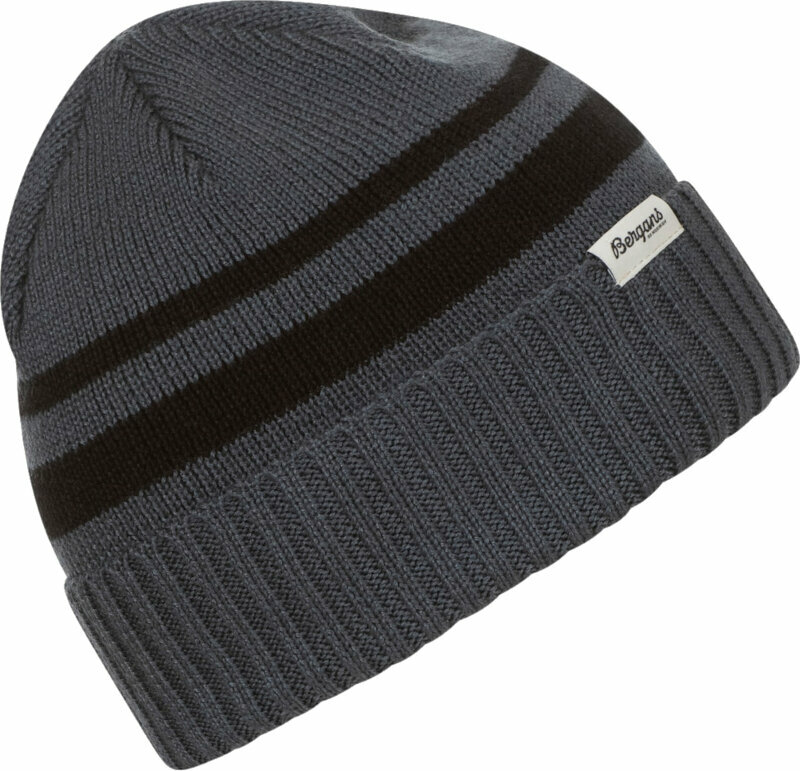 Zimowa czapka Bergans Striped V2 Beanie Orion Blue/Black UNI Zimowa czapka