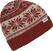 Bonnet de Ski Bergans Jacquard Beanie Chianti Red/Lilac Chalk/Chalk Sand UNI Bonnet de Ski